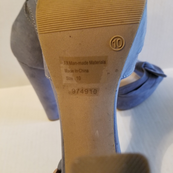 Y2K Charlotte Rouse Boho Jean Platform Heels SZ 10 - Picture 5 of 8